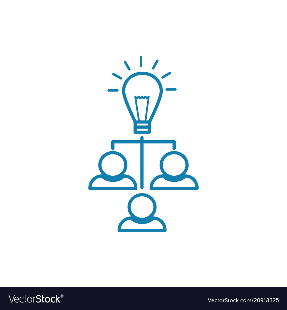 Structure of the company linear icon concept vector image Structure of the company linear icon concept