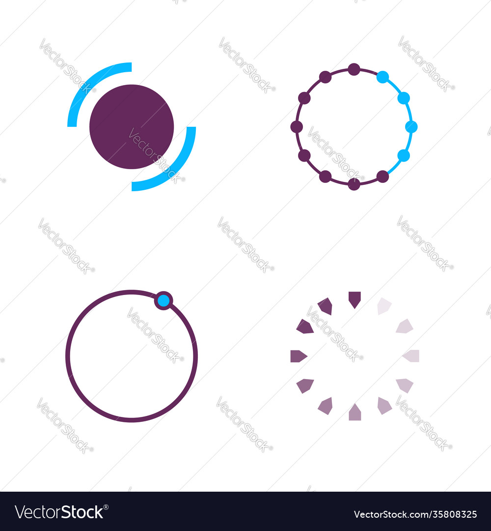 Web progress loader interface circle bar load sign vector image Web progress loader interface circle bar load sign