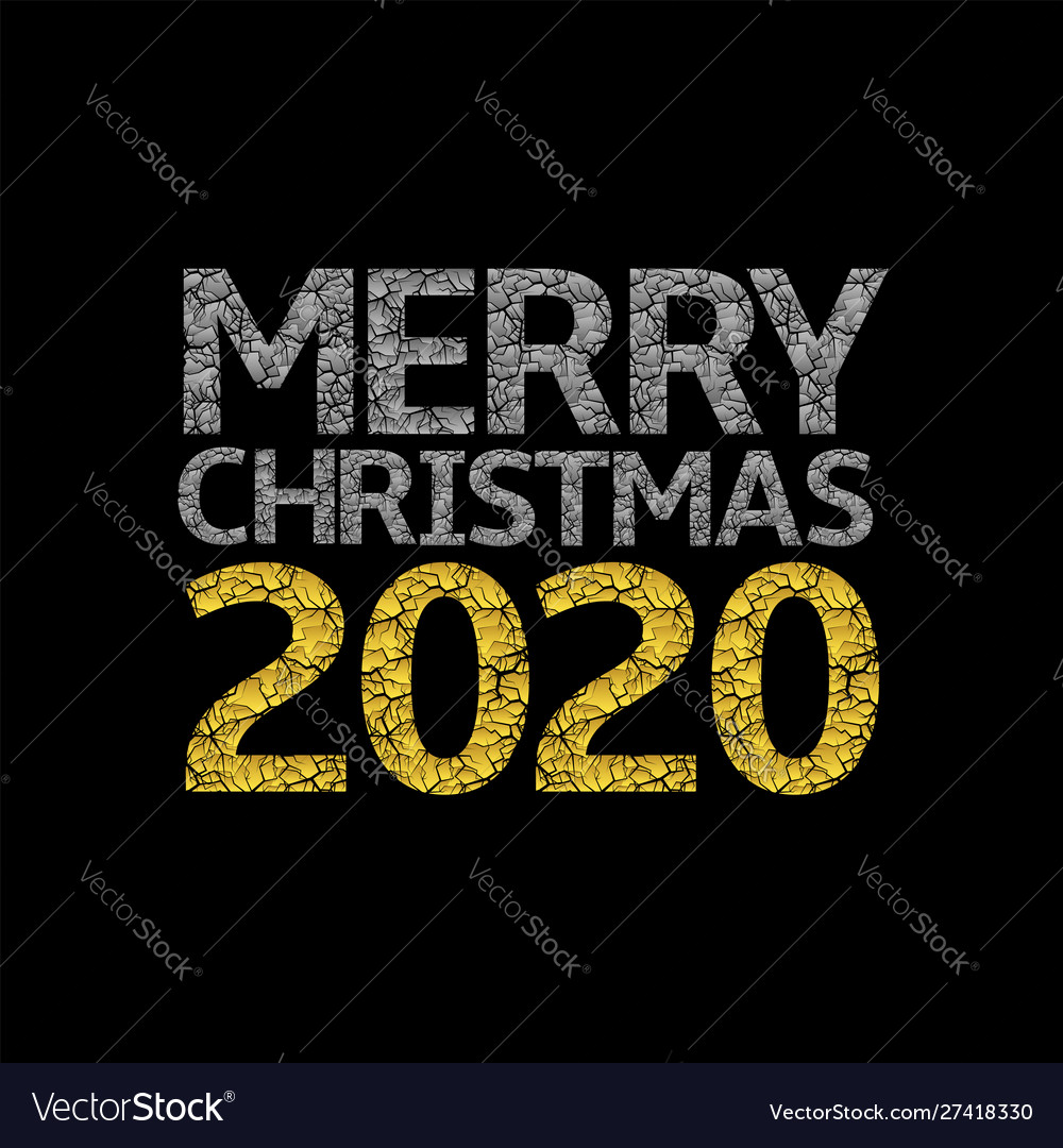2020 broken silver and golden numbers vector image 2020 broken silver and golden numbers