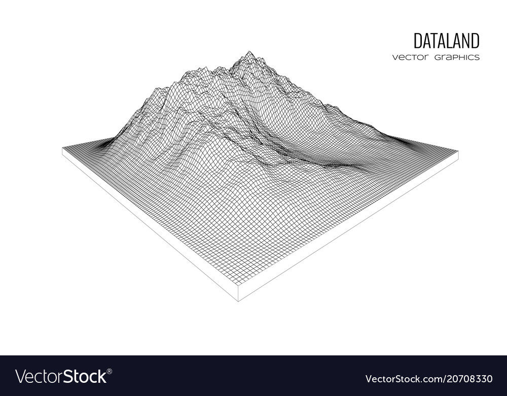 3d landscape Royalty Free Vector Image - VectorStock