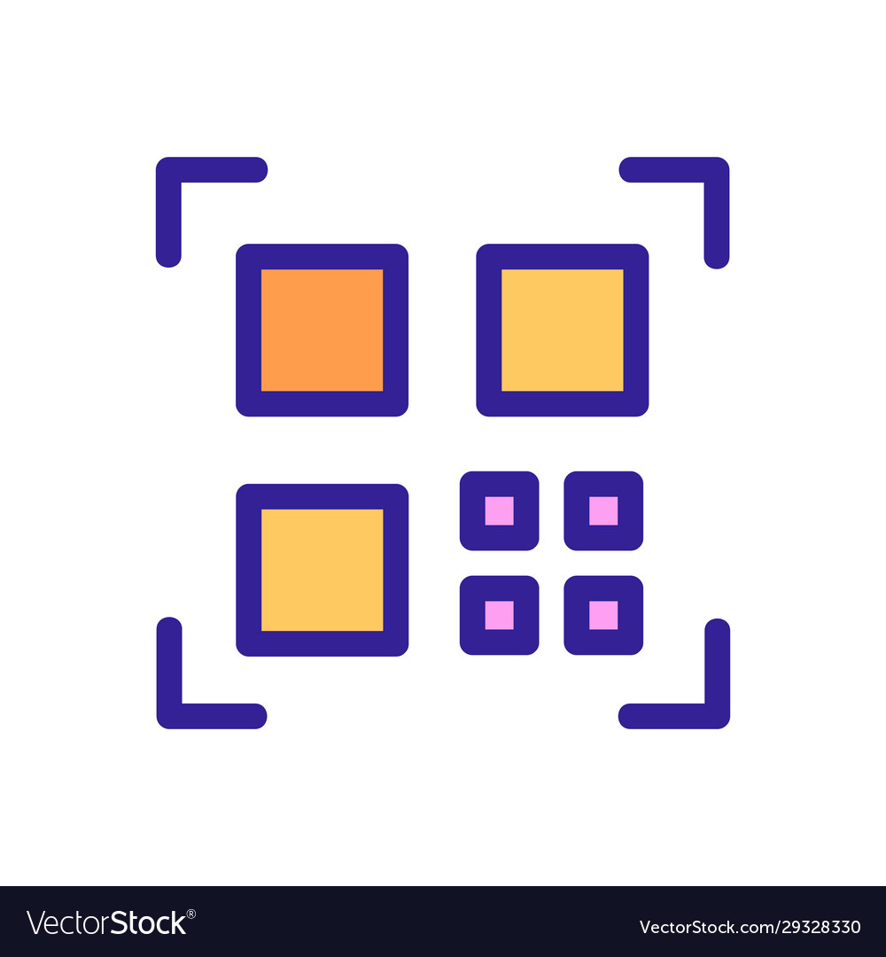 Bar code is an icon isolated contour vector image Bar code is an icon isolated contour