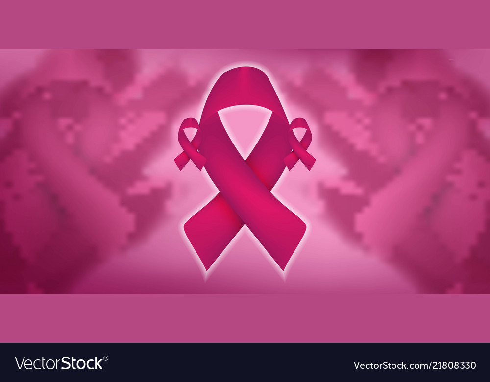 Breast cancer awareness ribbon background