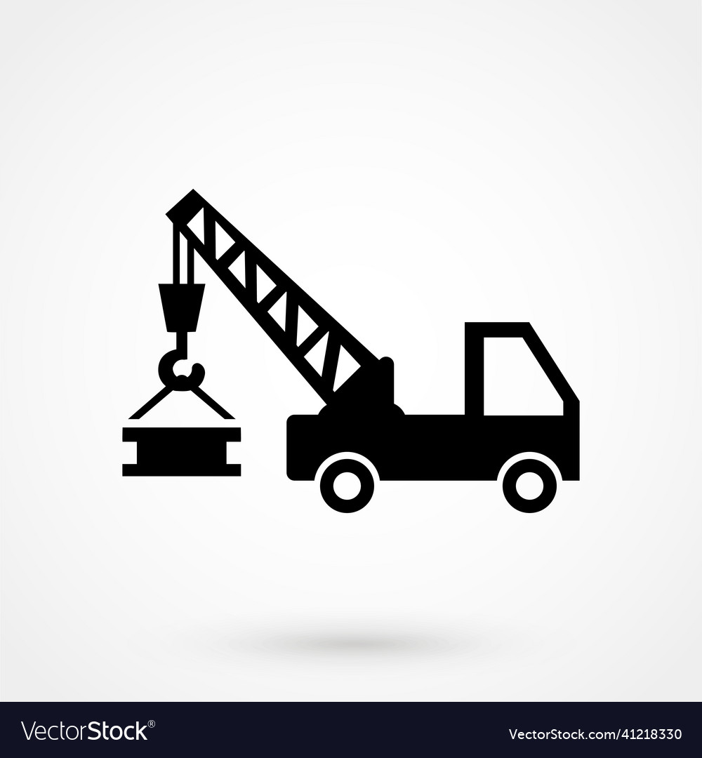 Crane silhouette on a white background Royalty Free Vector