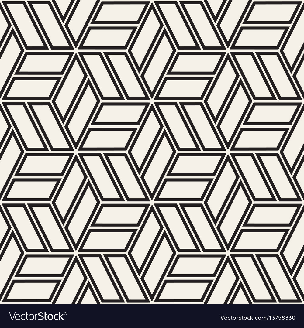 Cubic grid tiling endless stylish texture vector image Cubic grid tiling endless stylish texture