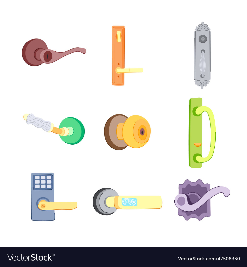 Door handle set cartoon