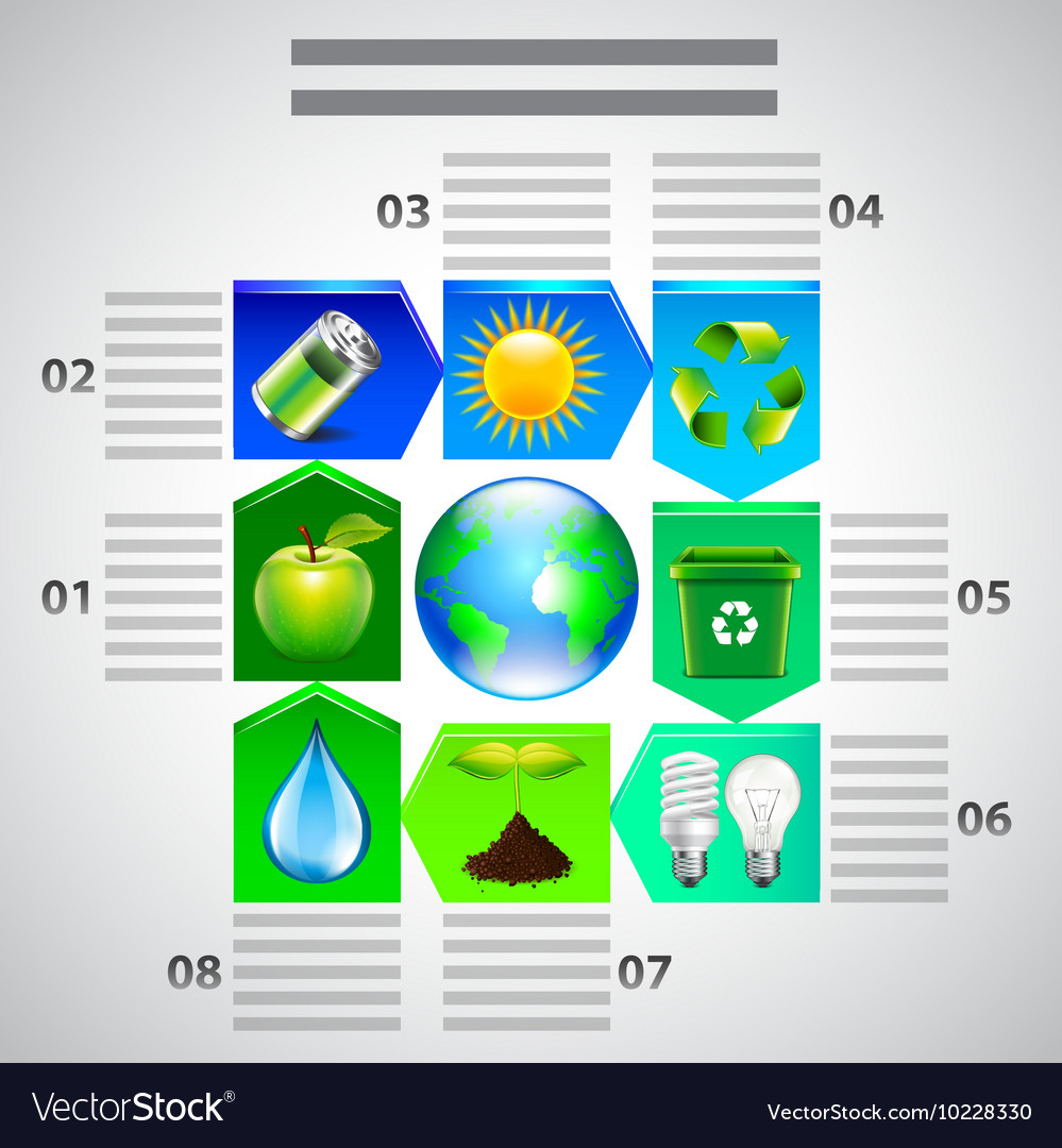 Environment inforgaphics ecology objects Vector Image