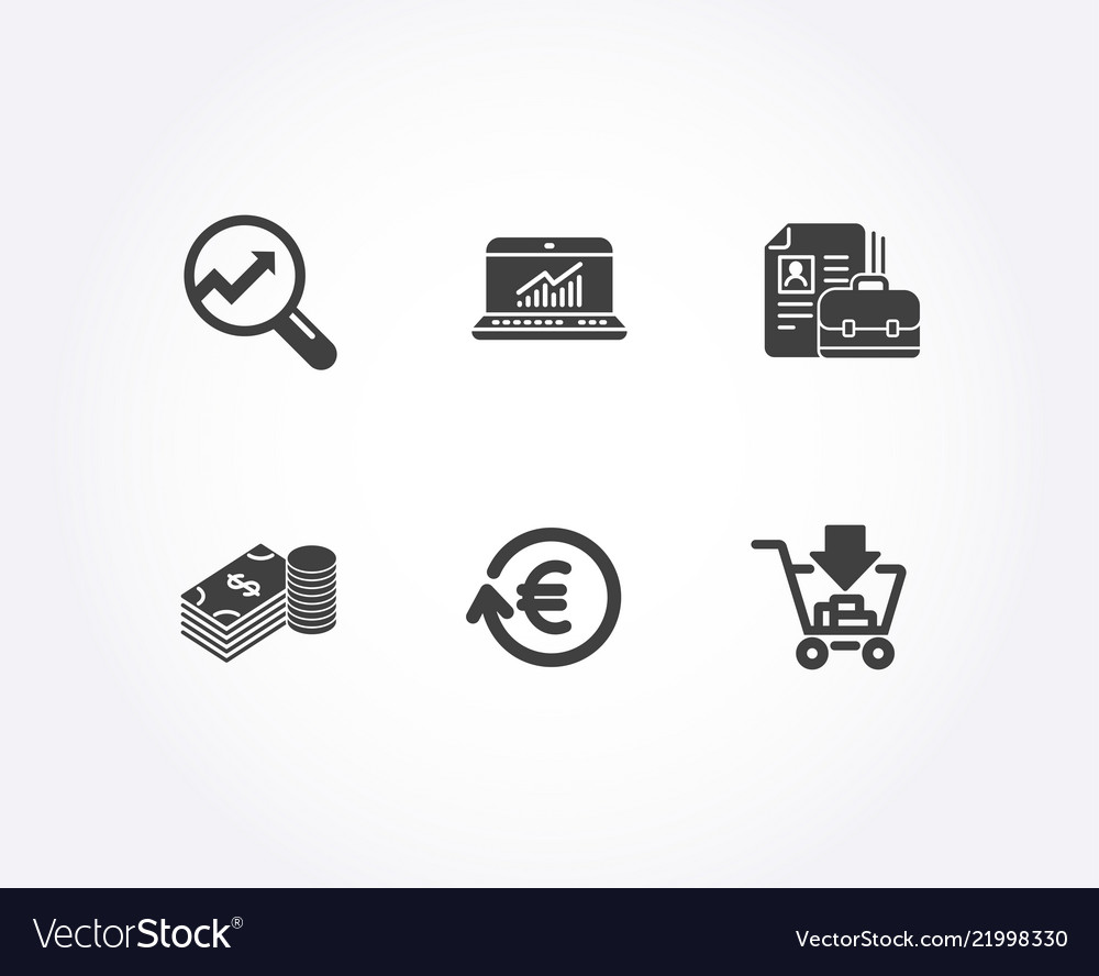 Exchange Currency Online Statistics And Savings Vector Image