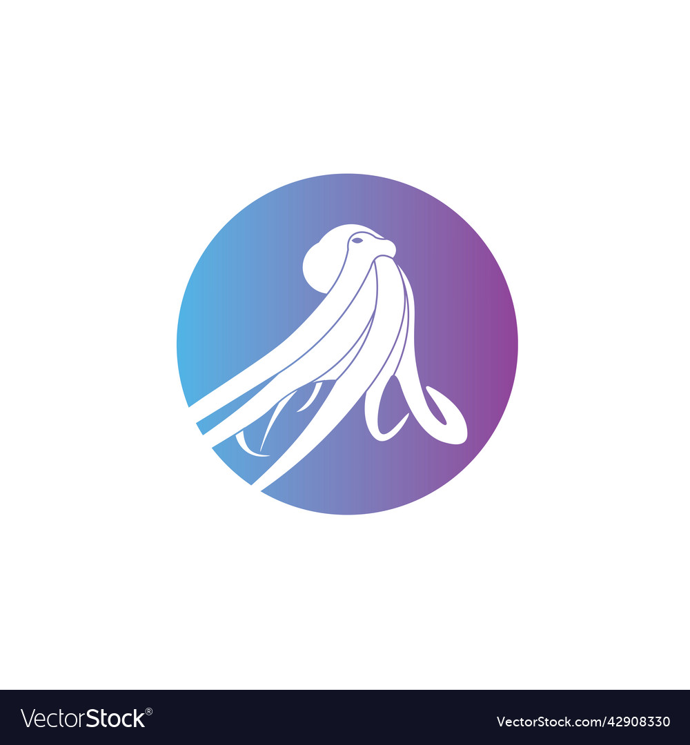 Gradient octopus logo design