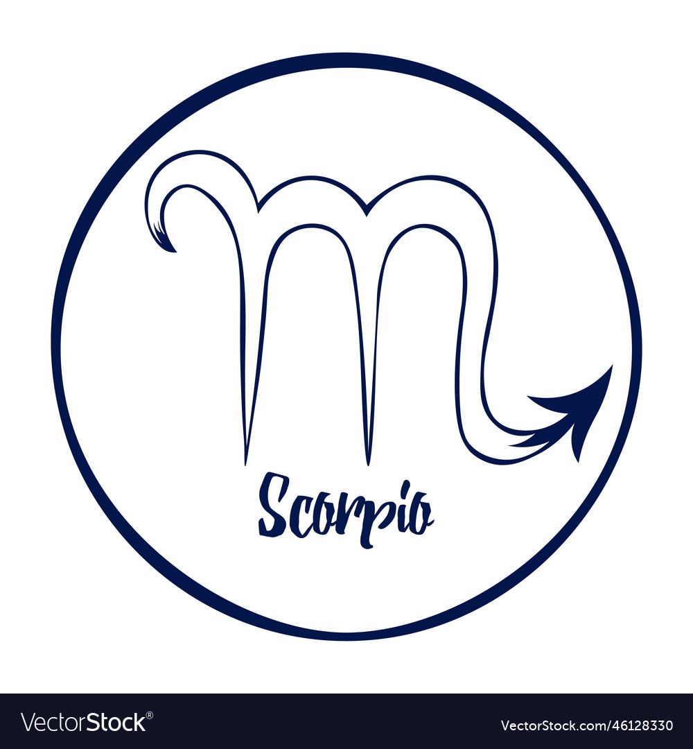 Hand drawn zodiak signs white scorpio zodiac Vector Image