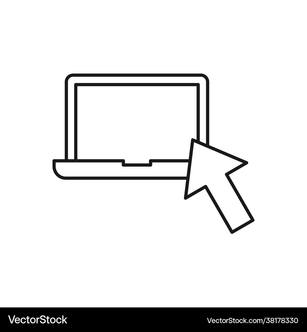 Laptop with hand icon design Royalty Free Vector Image