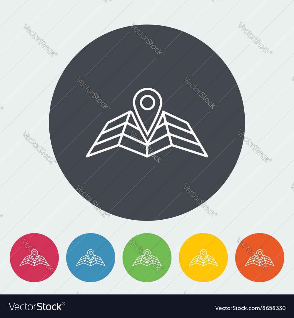 Map pointer flat icon