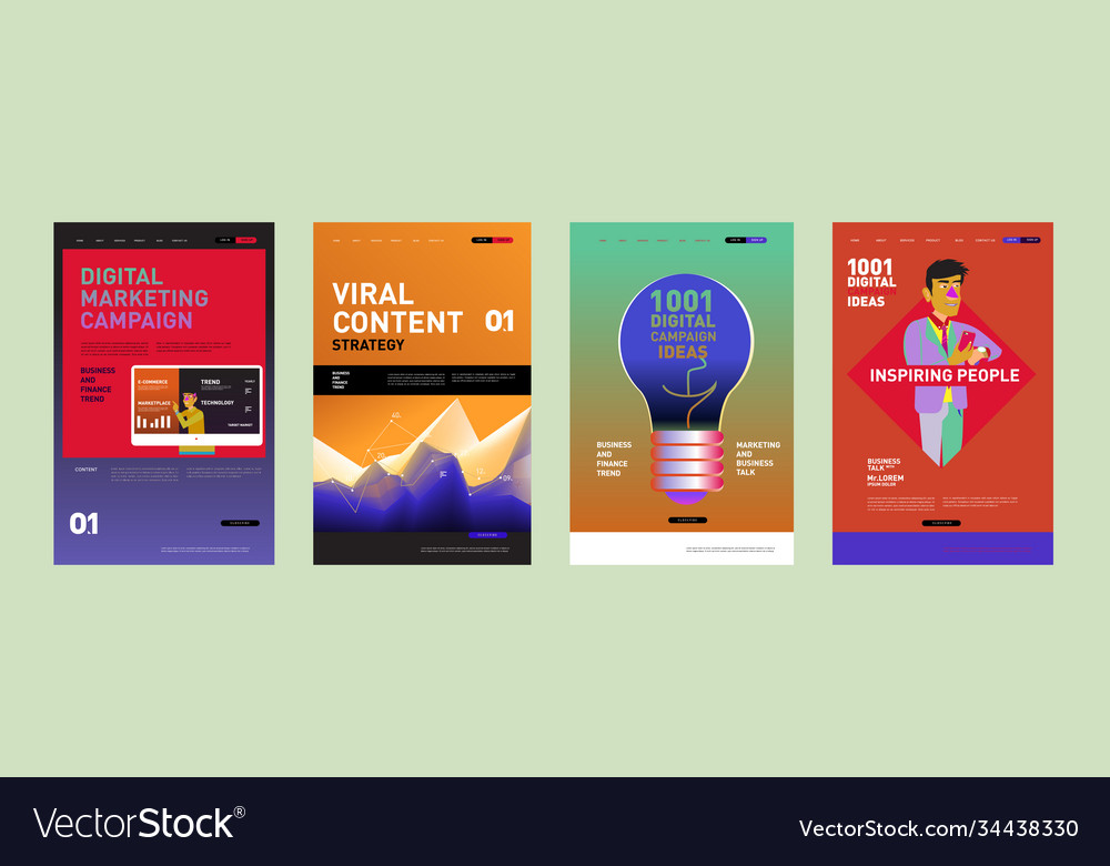 Presentation and website interface layout design