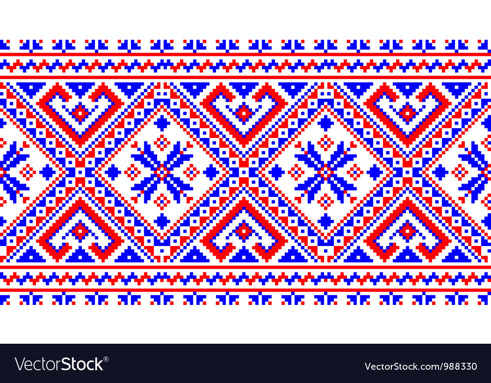 Ukrainian pattern ornament Royalty Free Vector Image