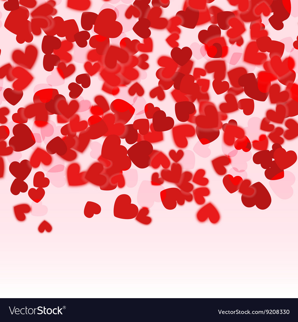 Valentine day red hearts background holiday