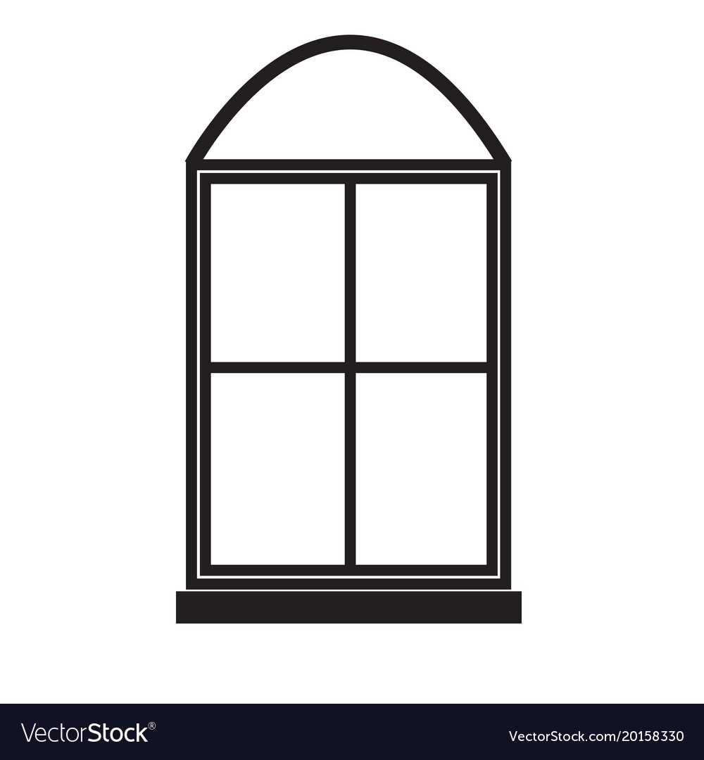 Windows icon on white background sign Royalty Free Vector