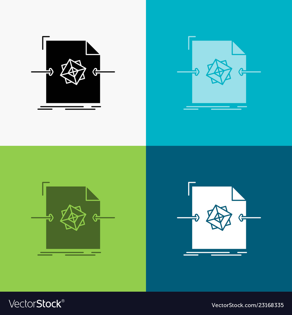 3d document file object processing icon over vector image 3d document file object processing icon over