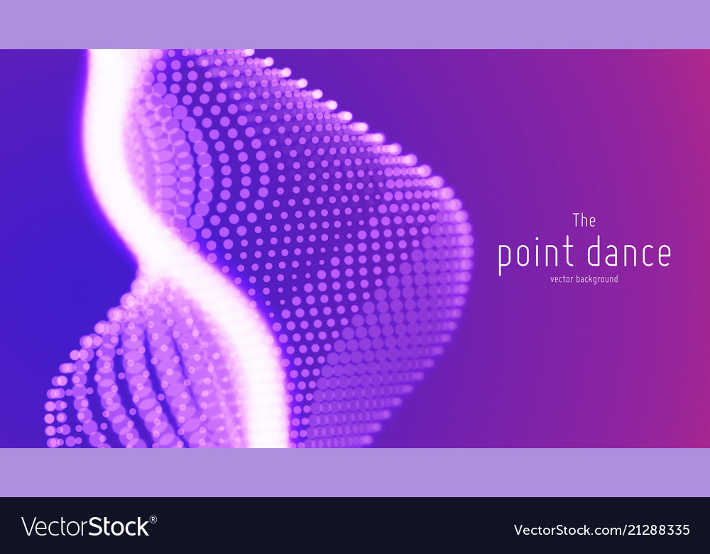 Abstract violet particle wave points array