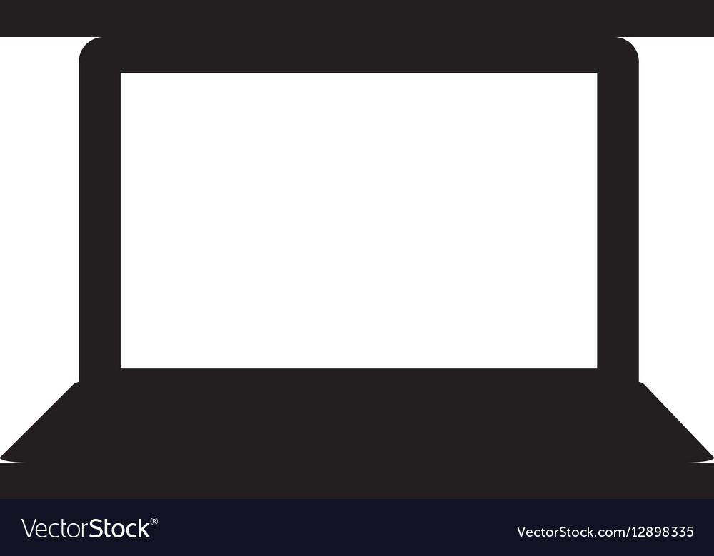 Black connected computer icon image design
