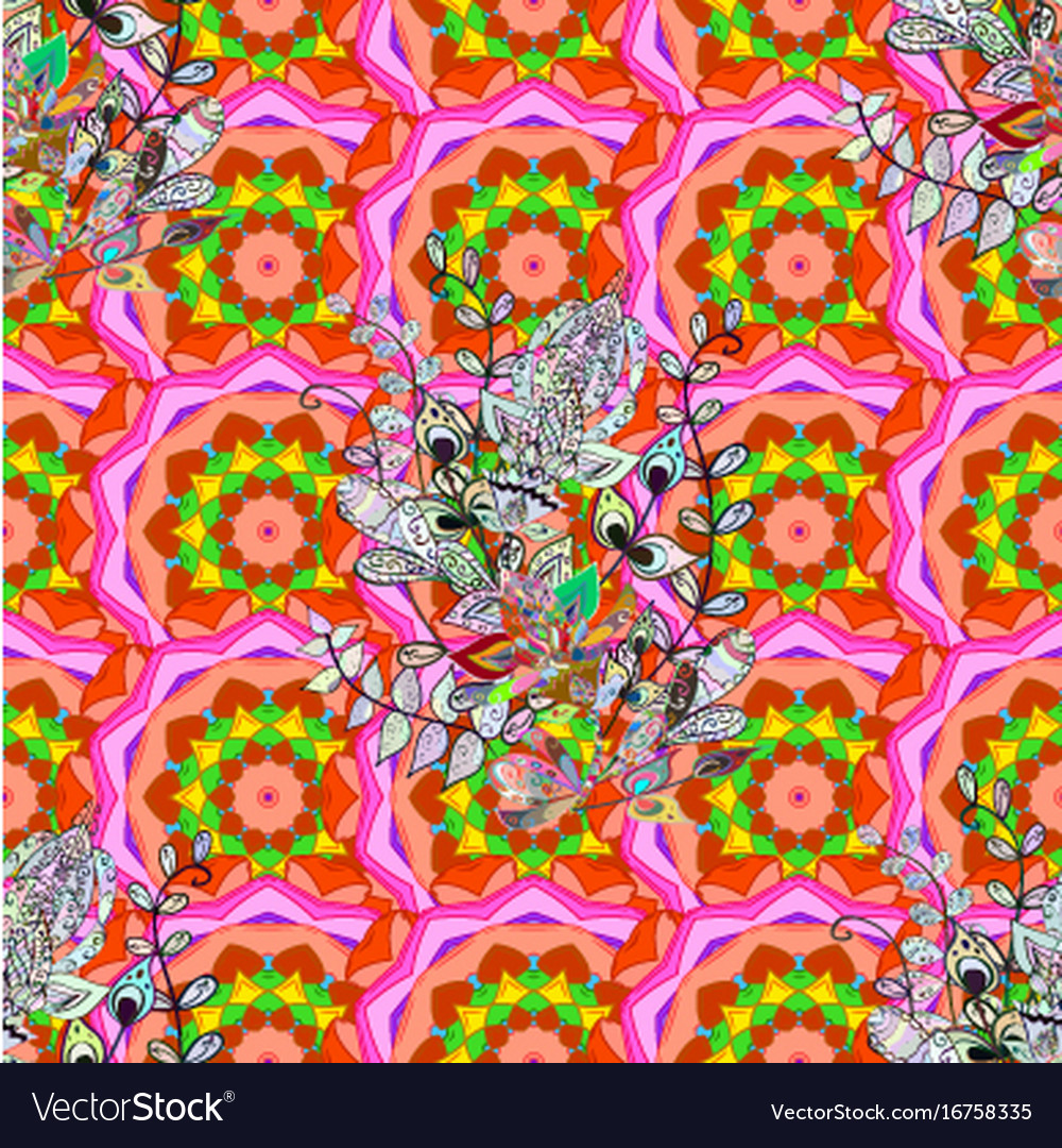 Colour spring theme seamless pattern background