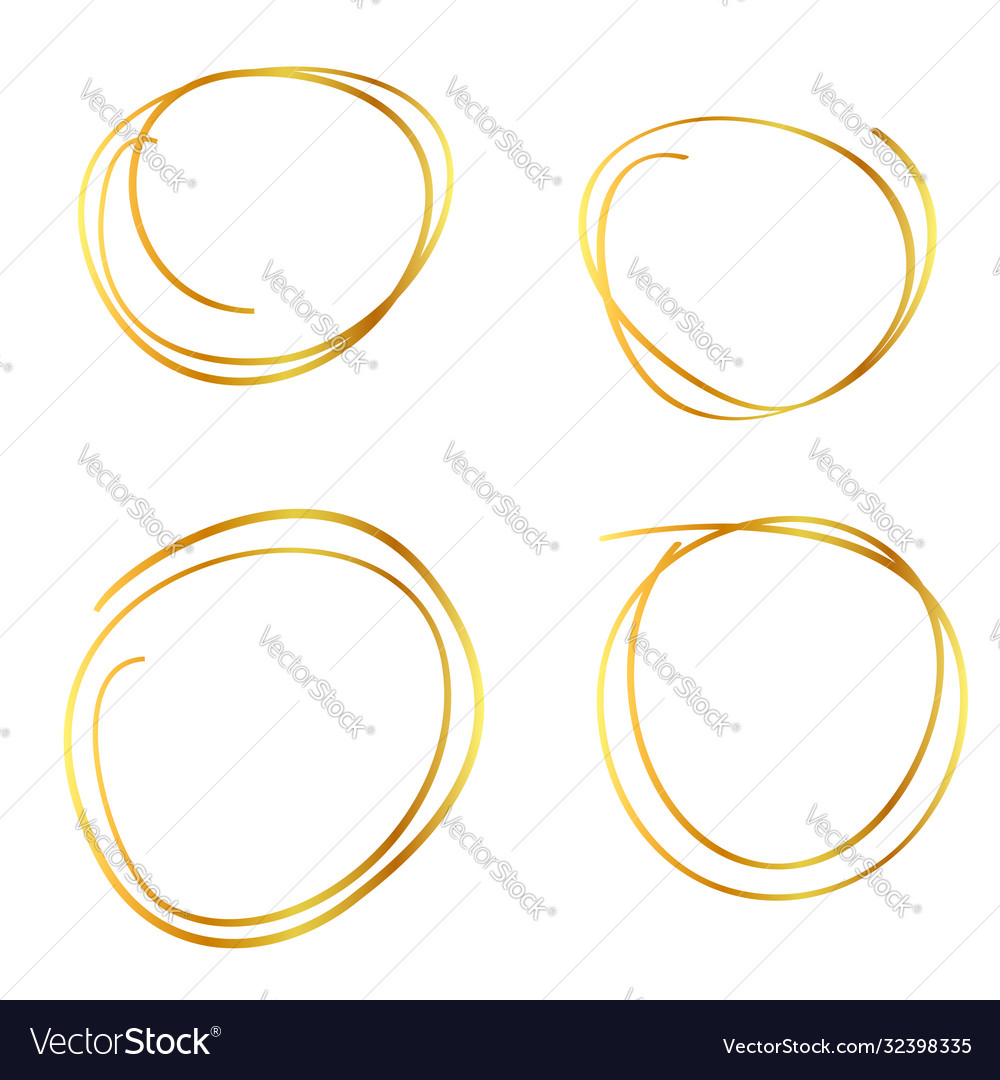 Golden multiple line circle frame for certificate