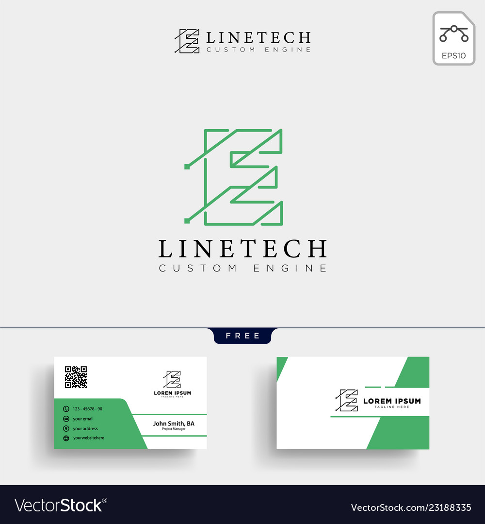 Initial e abstract logo template