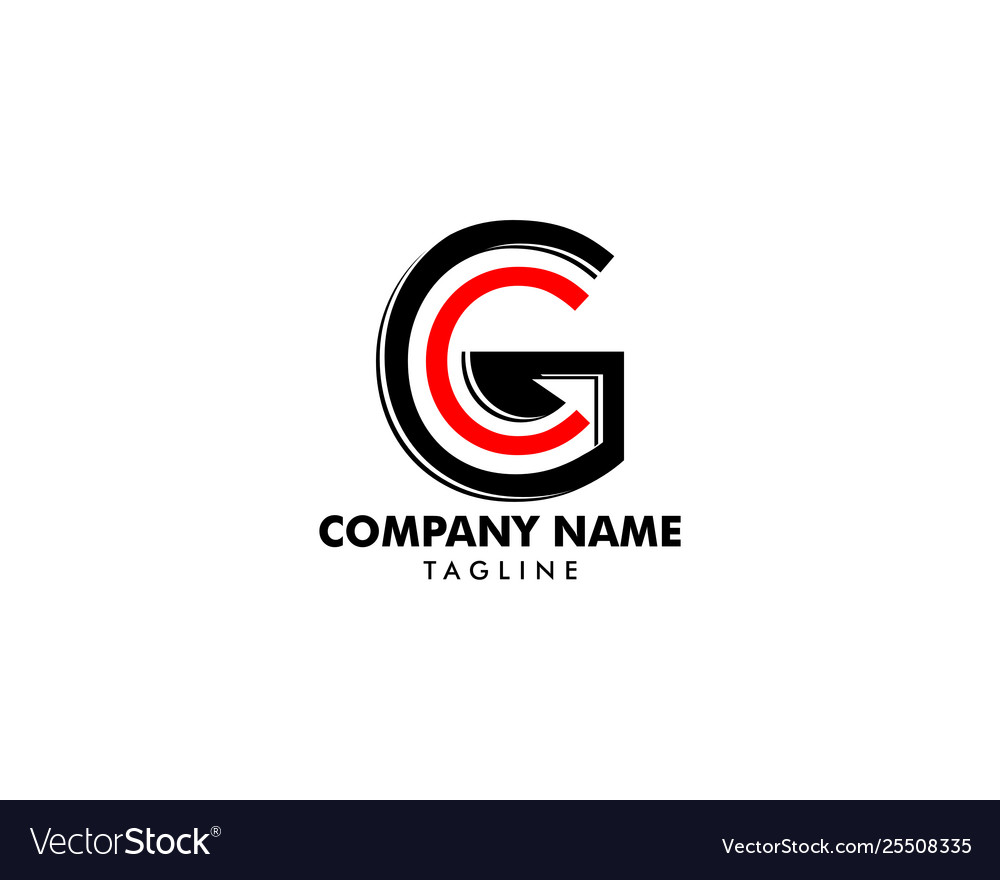 Initial letter gc logo concept Royalty Free Vector Image