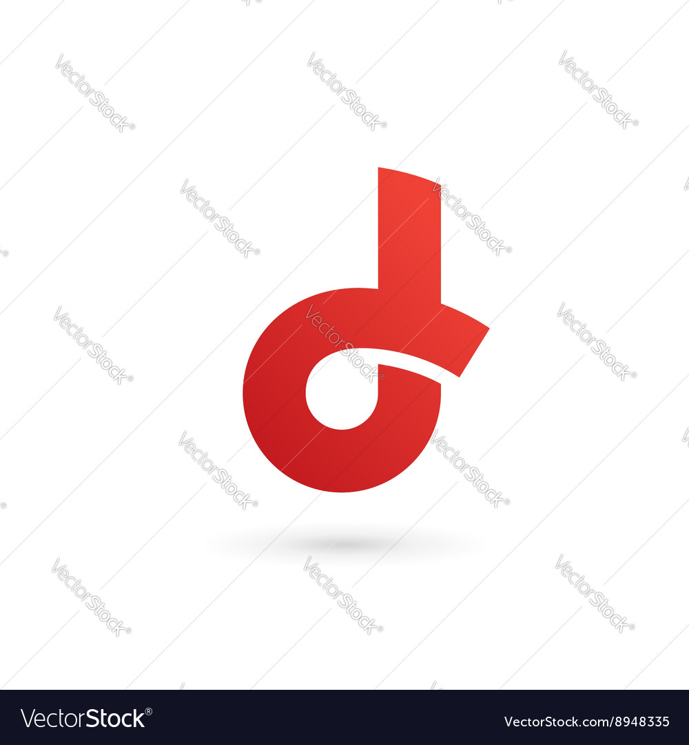 letter d logo icon design template elements vector image