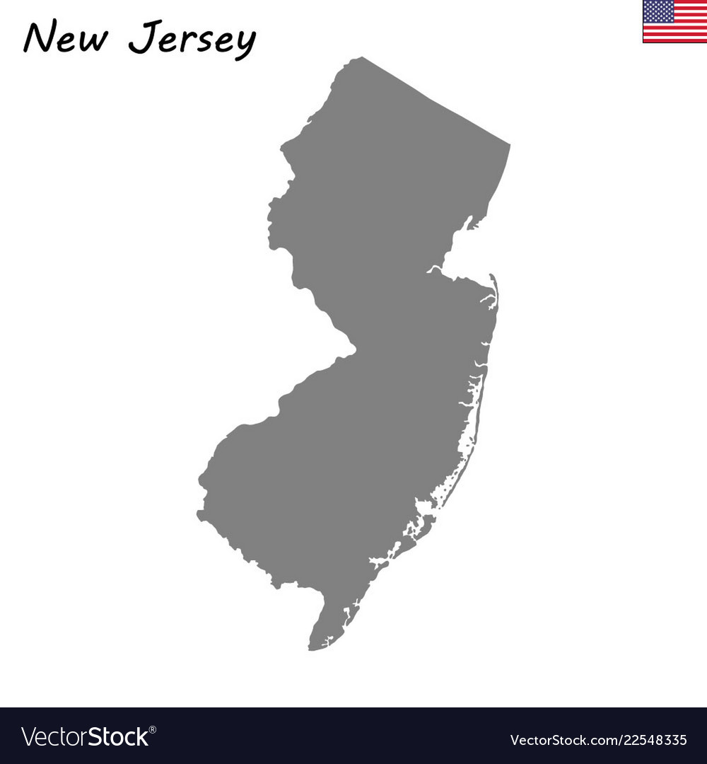 New Jersey State Map Outline