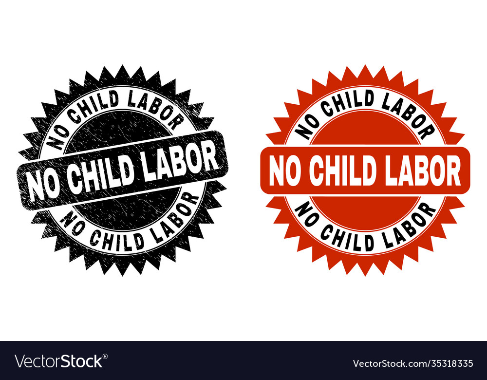 No child labor black rosette watermark