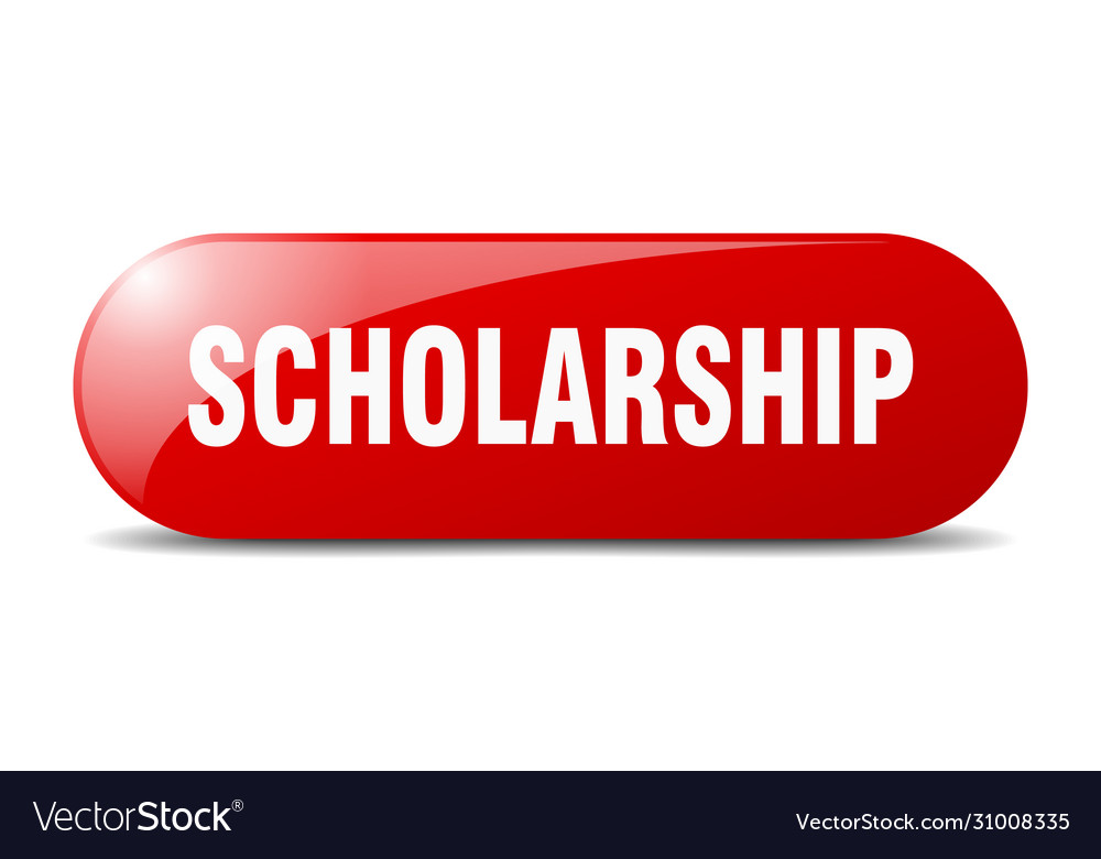 Scholarship button sign key push Royalty Free Vector Image