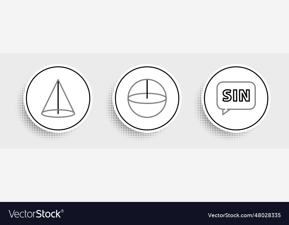 Set line mathematics function sine geometric vector image Set line mathematics function sine geometric