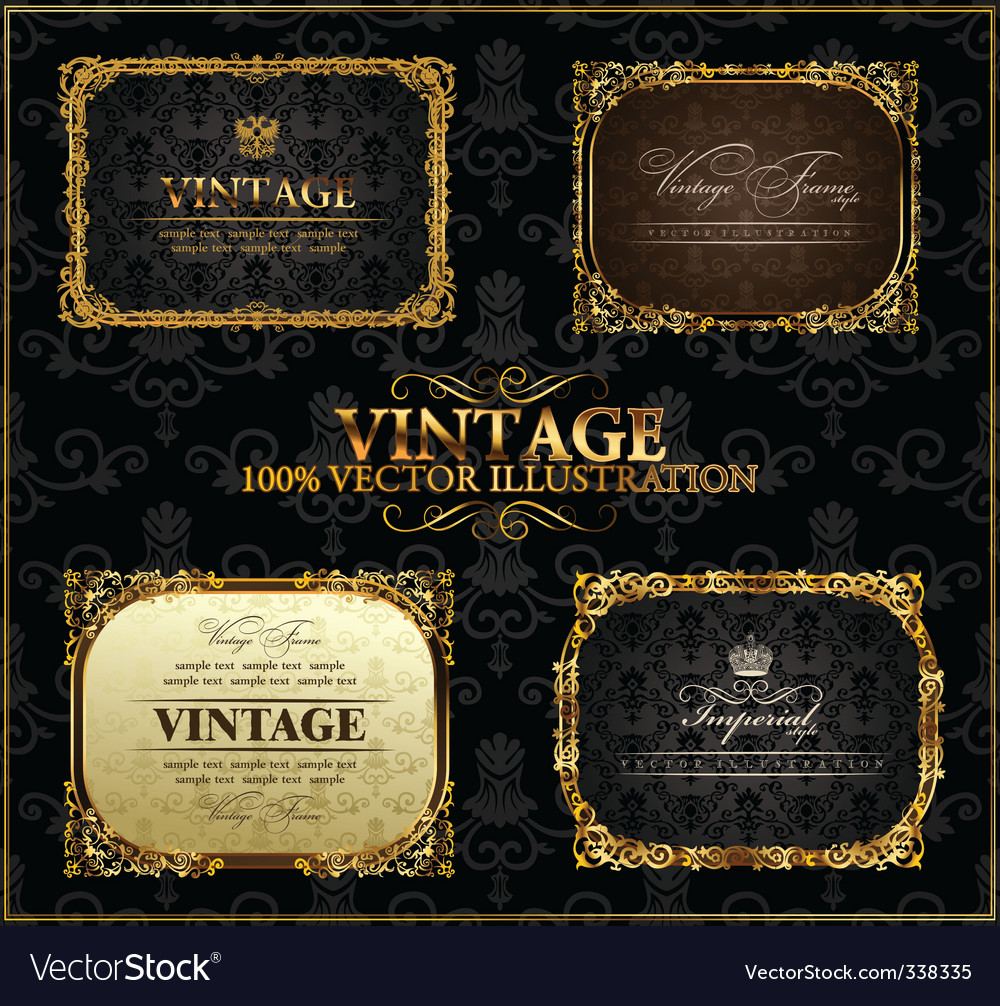 Vintage frames Royalty Free Vector Image - VectorStock