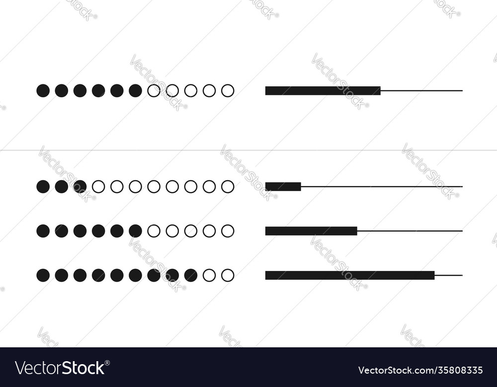 Web progress loader interface load status upload vector image Web progress loader interface load status upload