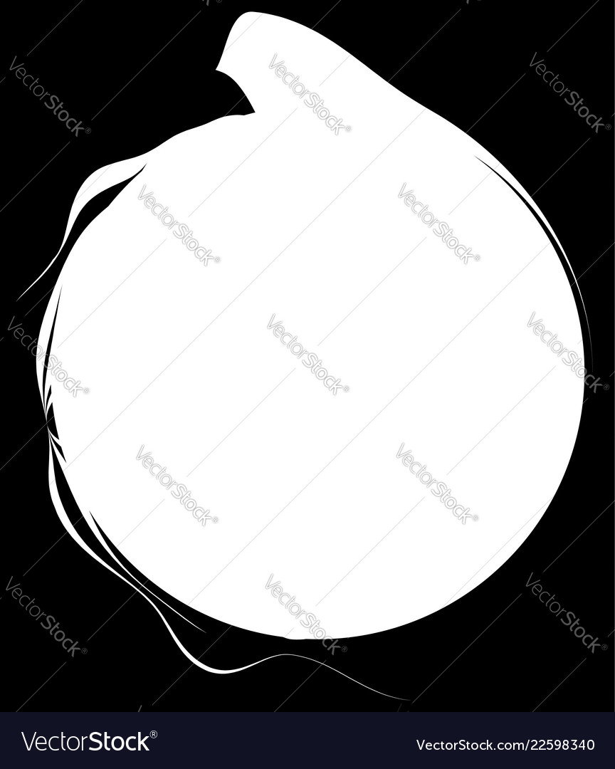 Circle with dynamic swoosh line frame monochrome vector image Circle with dynamic swoosh line frame monochrome