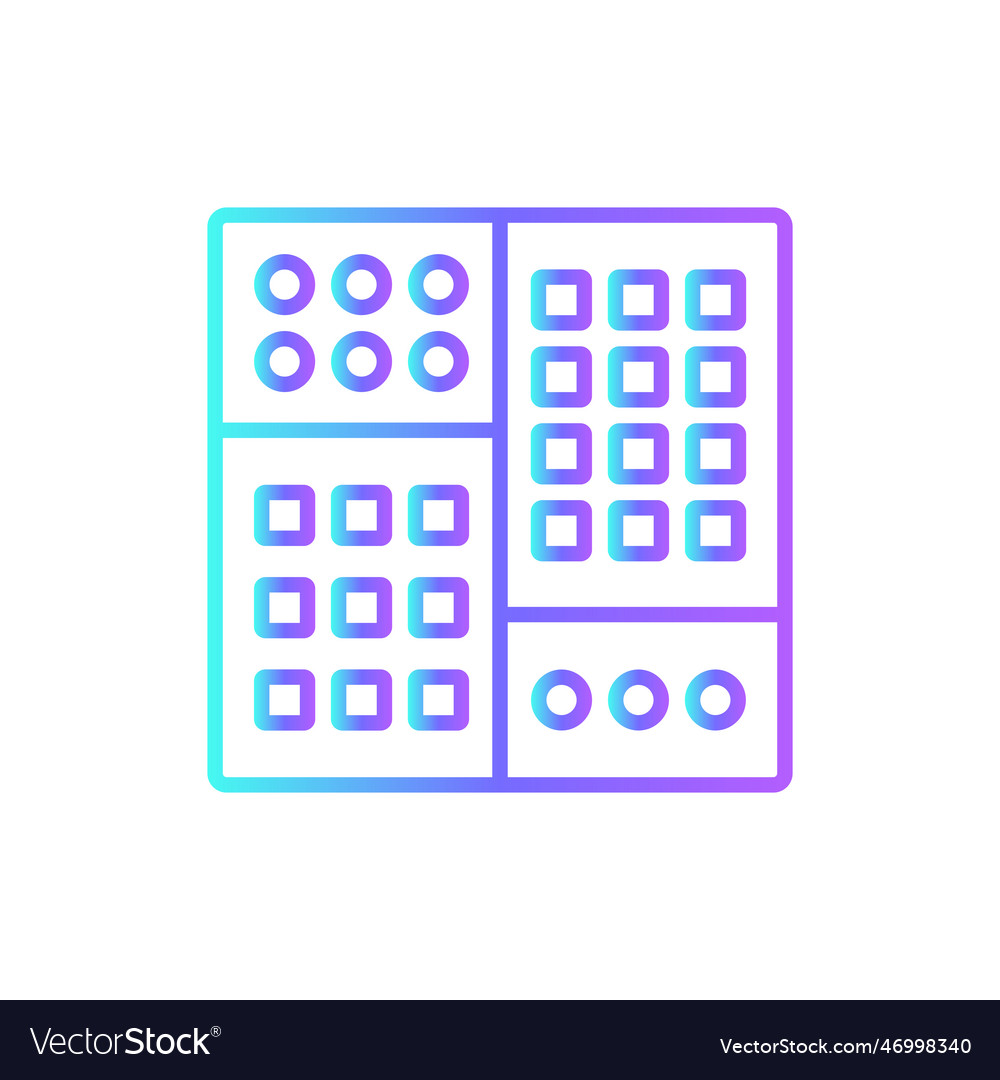 Cluster data management icon with blue duotone