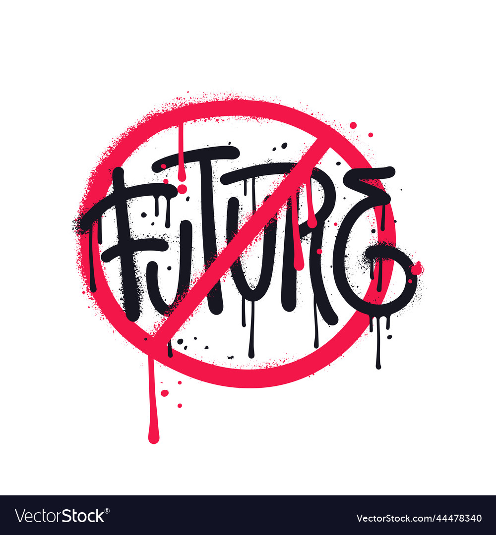 Crossed Out Urban Graffiti - Future Word