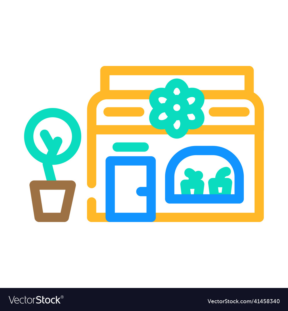 Flower shop color icon