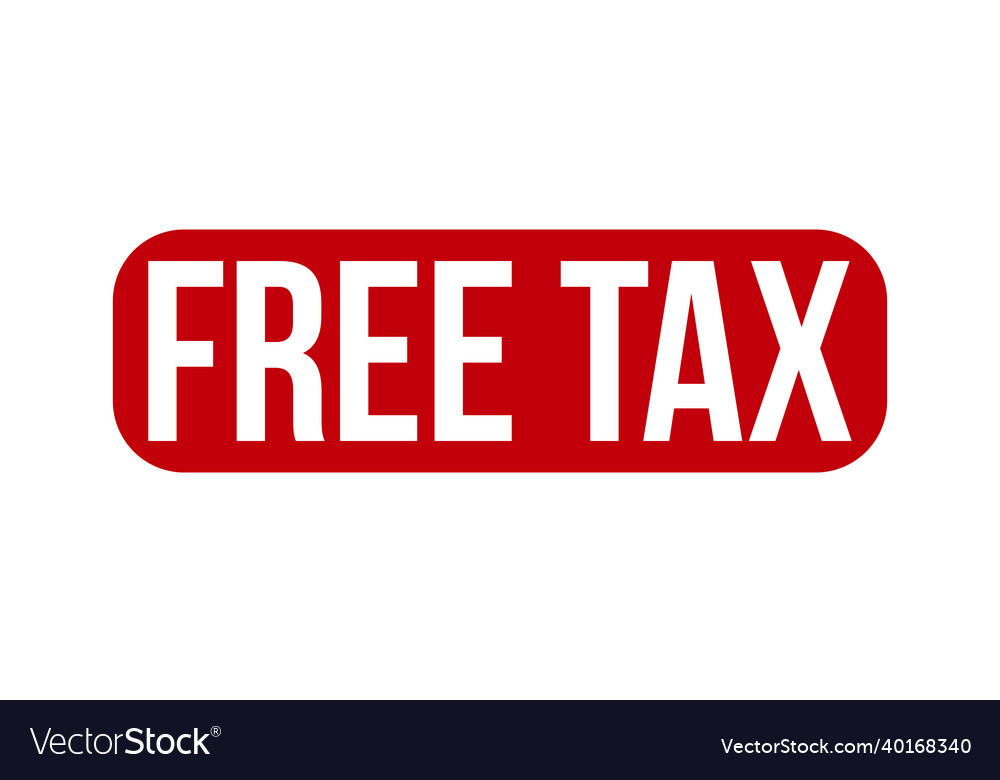 Free tax rubber stamp red grunge