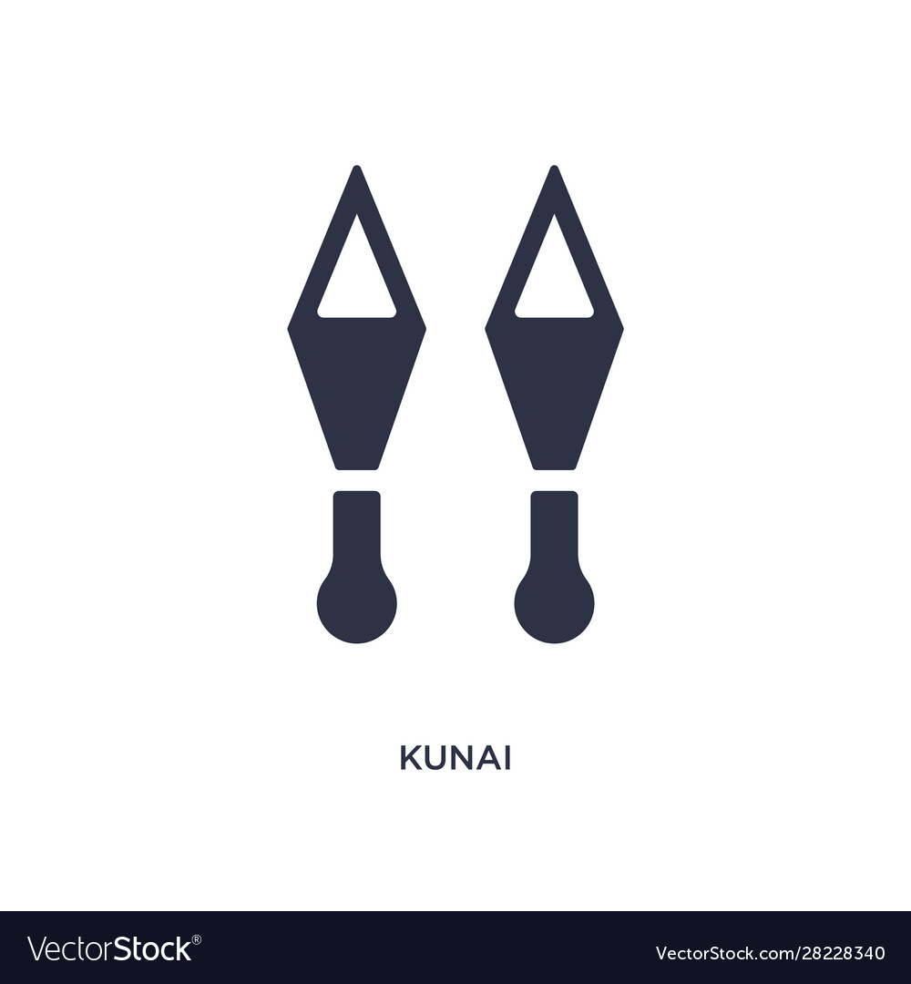 Kunai icon on white background simple element