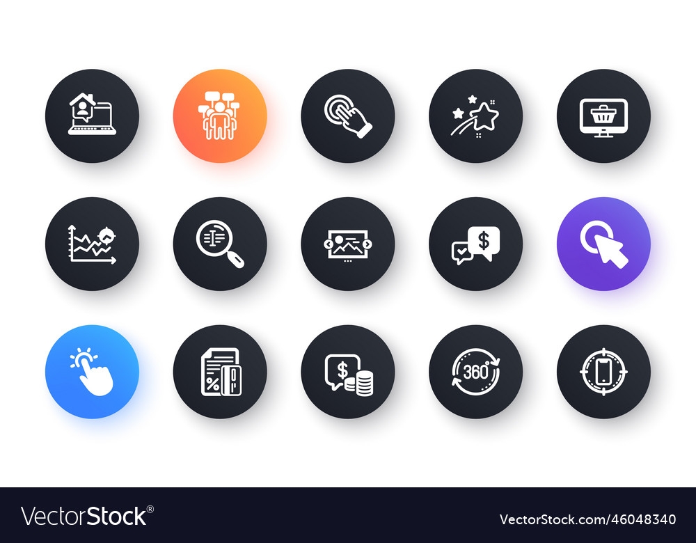 Minimal set of touchscreen gesture payment Vector Image Minimal set of touchscreen gesture payment