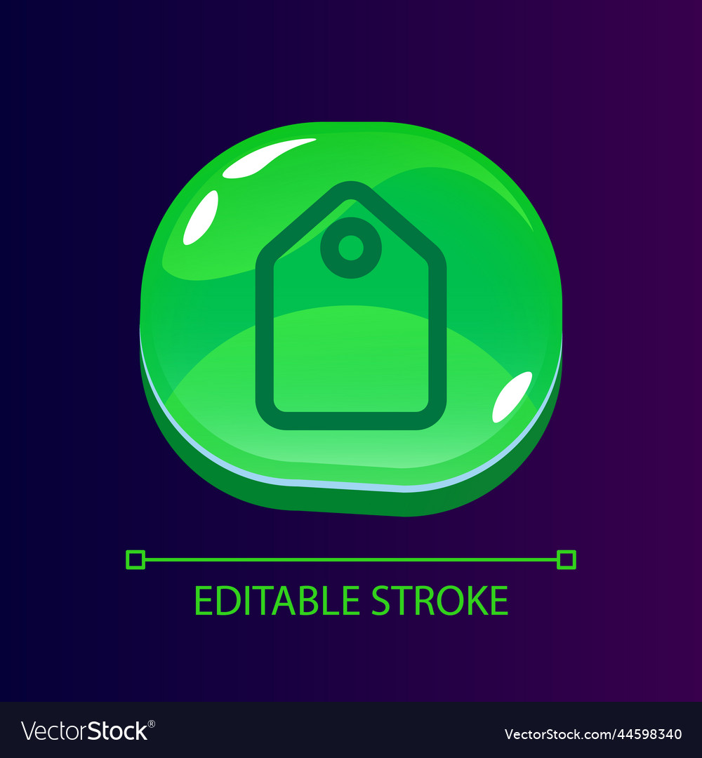 Price tag glossy ui button with linear icon