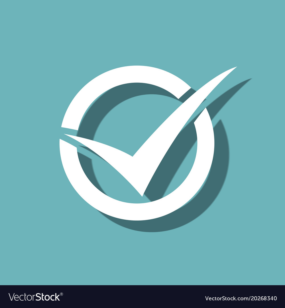 Rounded check mark icon Royalty Free Vector Image