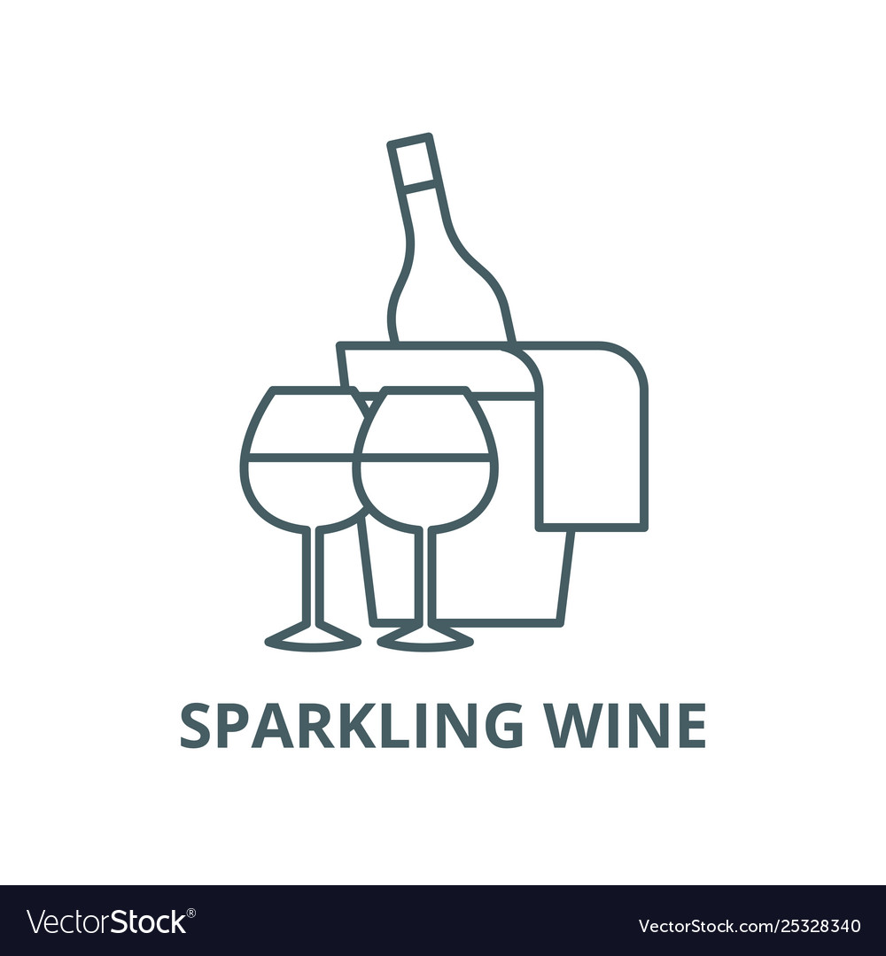 Sparkling wine line icon linear concept vector image Sparkling wine line icon linear concept