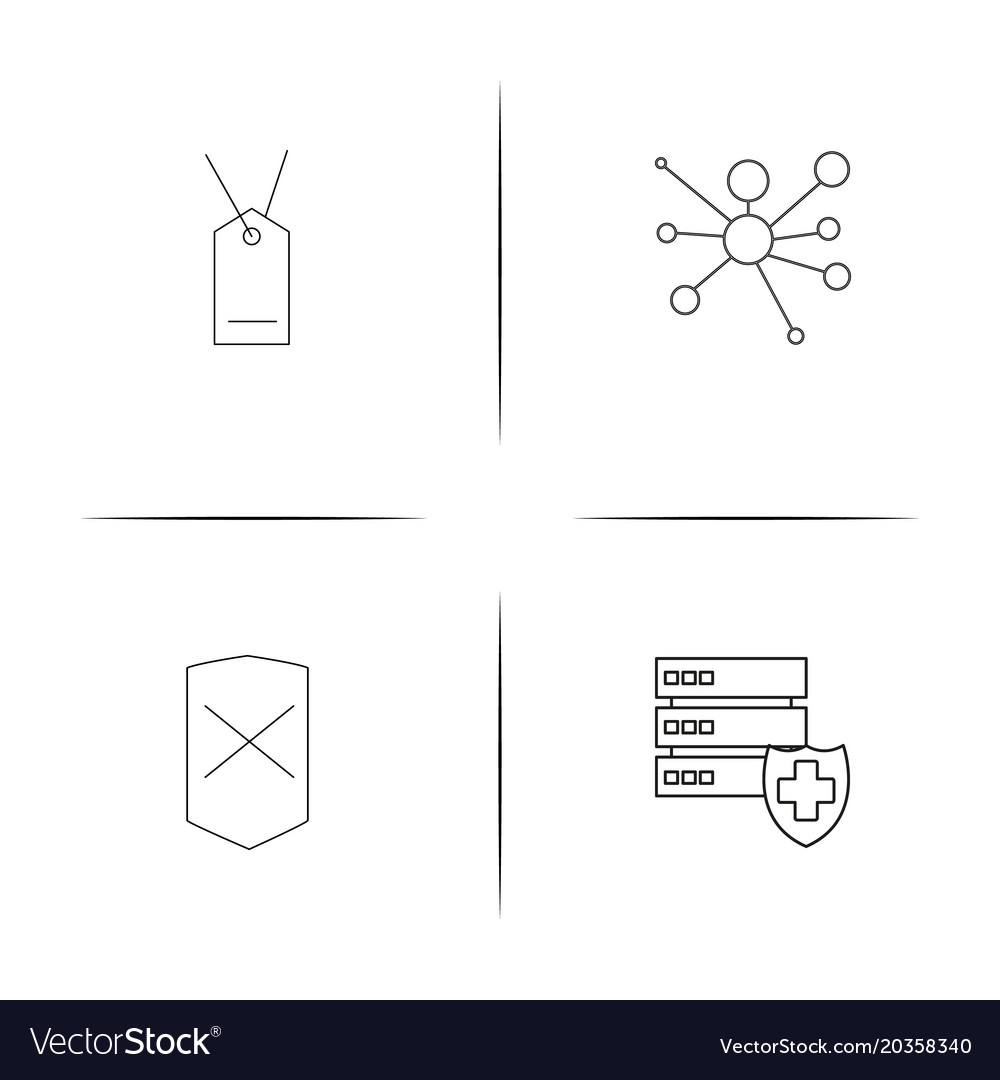 Web and text simple linear icon setsimple outline