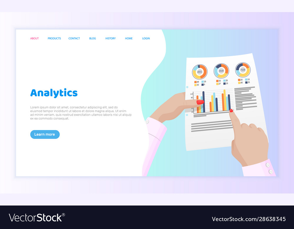 Analytics business data documentation company vector image Analytics business data documentation company