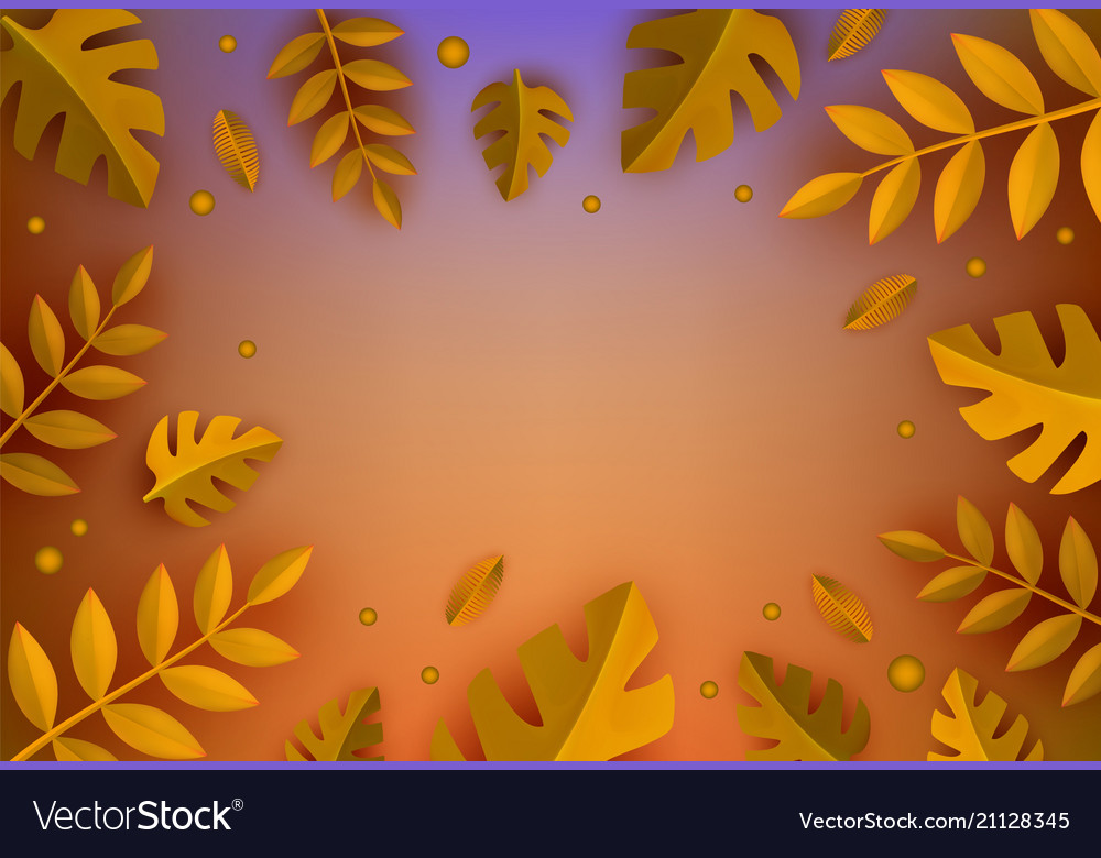 Background template autumn leaves