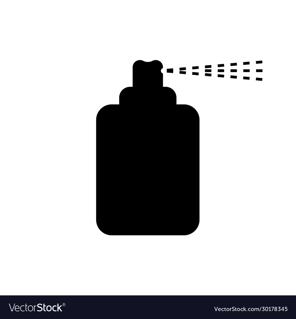 Black spray can icon on white background