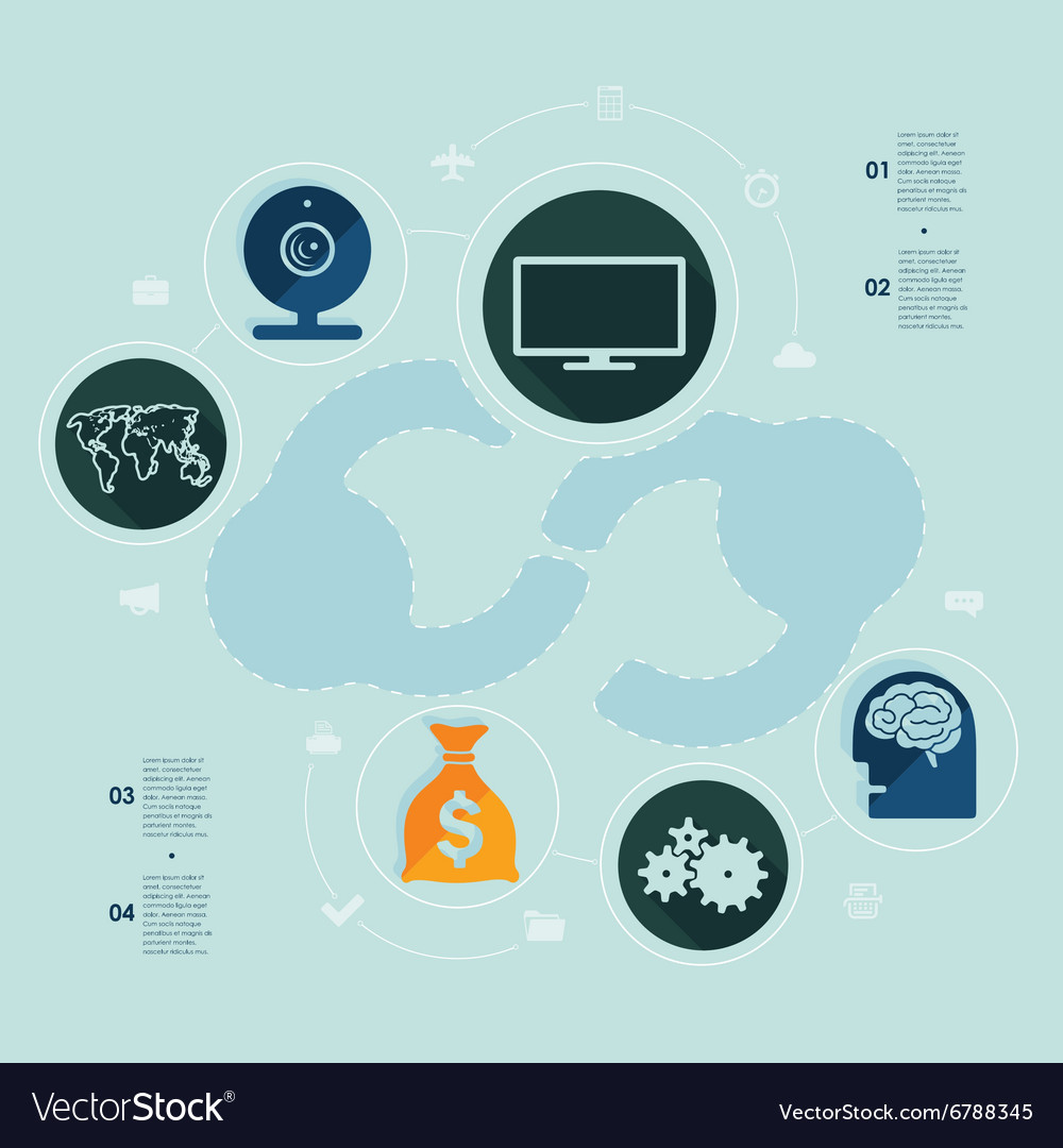 Business flat infographic Royalty Free Vector Image