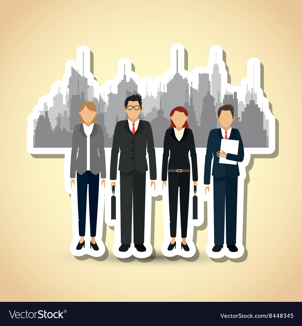 Businesspeople graphic design editable Royalty Free Vector