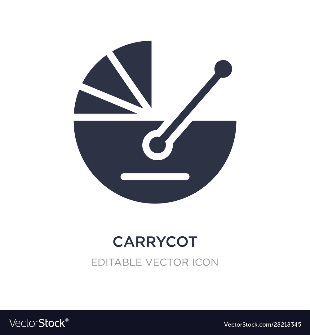 Carrycot icon on white background simple element vector image Carrycot icon on white background simple element